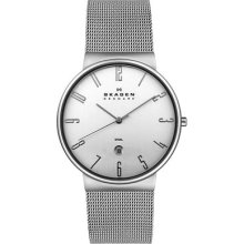 Skagen Men's 355xlss Steel Collection Mesh Stainless Steel Silver Dial Watch