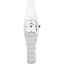 Skagen Women's 814XSWXC1 White Ceramic Quartz Watch with White Di ...