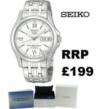 Snzc85k1 Boxed Mens Seiko 5 Automatic Winder 21 Jewels Movement Analogue Watch