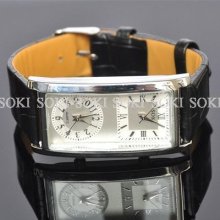 Soki Womens Beige Dial Analog Quartz Lady Leather Band Wrist Watches S37