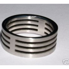 Solid 316l Steel Unisex Ring In Circumference 58,60,62