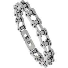 Solid Link Stainless Steel Bicycle Chain Bracelet Bss62