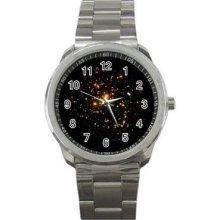 Space Ver 1 Unisex Silver-Tone Sports Metal Watch 37