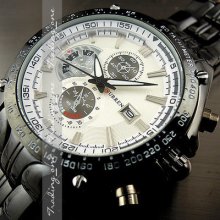 Sport Water Quartz Hours Date Hand Luxury Clock Men Steel Wrist Watch Ah185