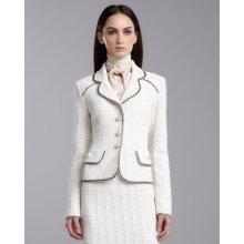 St. John Women's Belgravia Tweed Jacket, Cream - CREAM MULTI