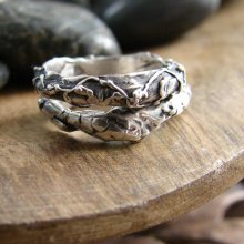 Stacking Silver Twig Rings. Unisex Silver Rings. Silver Branch Rings