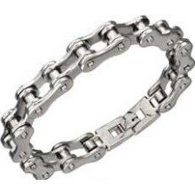 Stainless Steel 8.5 Inch Mens Bicycle Chain Bracelet