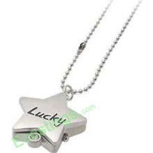 Starlike Lucky Necklace Jewelry Quartz Clock Watch - Stainless Steel