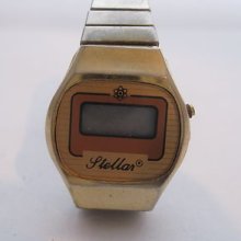 Stellar Multi Tone Vintage Quartz Lcd Watch (parts/repair)