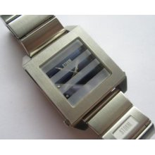 Storm Square Gents Watch Quartz N.o.s. With Striped Glass - Running