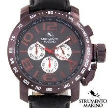 STRUMENTO MARINO SM051LBR/BK Stainless Steel Men's Chronograph Watch