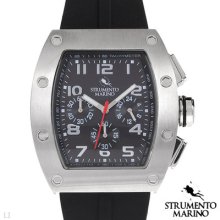 Strumento Marino Sm056rss/bk Chronograph Men's Watch Silver/black