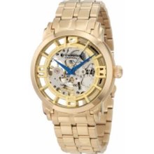 Stuhrling Original 165B2B.333331 Mens Automaticandamp;#44; YG Case and Bracelet with YG Skeleton Dial