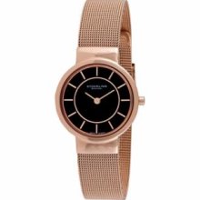 Stuhrling Original 505.11441 Womens Chantilly Swiss Quartz with Rosegold CaseBlack Dial and Rosegold Bracelet Watch