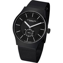 Stuhrling Original Men's Albion Black Mesh Strap Watch