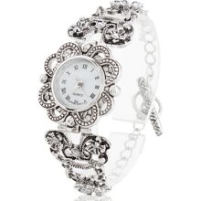 Stunning Glorious Women's Alloy Analog Quartz Bracelet Watch (silver)