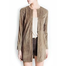 Suede Frock Coat Jacket mystery MANGO