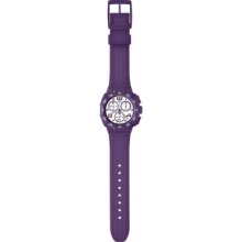 SUIV401 Swatch Unisex Purple Run Chronograph Watch