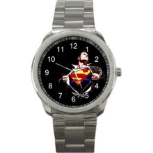 Superman Sport Metal Watch IwB233 - Stainless Steel - Gray - cartoon