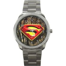 Superman Sport Metal Watch Mw150 - Metal - Gray - cartoon