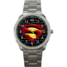 Superman Sport Metal Watch Mw140 - Metal - Gray - cartoon