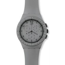 Swatch Chronograph Grrrr Grey Rubber Unisex Watch Susm400