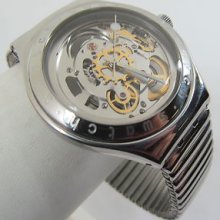 Swatch Irony 21 Jewel Swiss Automatic Mens Watch - See Through Skeleton Design