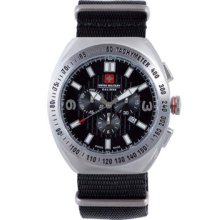 Swiss Military Calibre Watches Men's Commando Chronograph Black Dial B