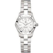 Tag Heuer Ladies Aquaracer Waf1414.ba0812 Pearl Steel Quartz Watch