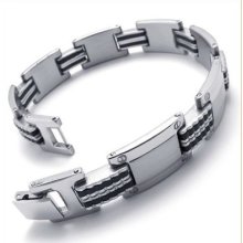 Tb116 Men's Classic Simple Design Stylish Band Stainless Steel Bracelet Bangle