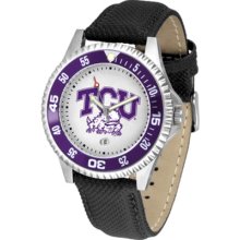 Texas Christian Horned Frogs Competitor Men's Watch with Nylon / Leather Band