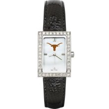 Texas Women's Black Leather Strap Allure Watch