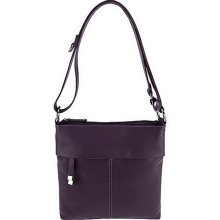 Tignanello Pebble Leather Convertible Shoulder Bag - Violet - One Size