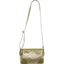 Tignanello Signature Print Double Entry Crossbody Bag - Khaki/Celery - One Size