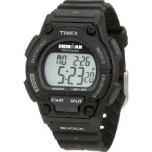 Timex Men's T5K196 Ironman Classic Shock 30-Lap Black/Blue Resin Strap Watch