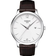 Tissot Men's 'Tradition' Brown Leather Band Watch (T0636101603700)