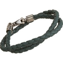 Tod's Large Leather Bracelet - Dark Green