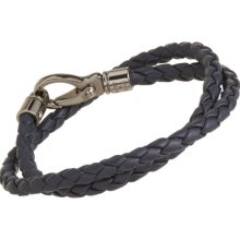 Tod's Large Leather Bracelet - Navy