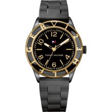 Tommy Hilfiger Women's Black Silicon Strap Watch