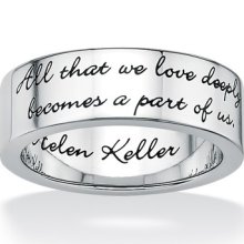 Toscana Stainless Steel Inspirational Message Band