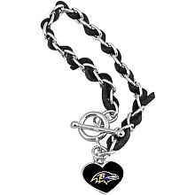 Touch by Alyssa Milano Baltimore Ravens Chain & Leather Strap Bracelet