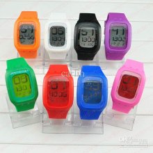 Touch Screen Led Digital Watch Candy Jelly Silicone Watches Sh-738 L