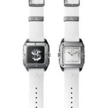 Toy Unisex Twin Black White Dial Dual Face Dollar Sign Analog Watch