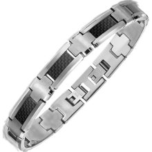 Triton Tungsten Carbide and Carbon Fiber Bracelet