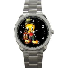 Tweety Sport Metal Watch IwB543 - Stainless Steel - Gray - cartoon