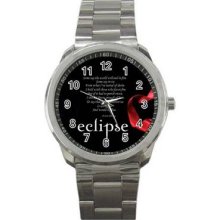 Twilight Eclipse Unisex Silver-Tone Sports Metal Watch 03