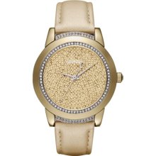 Two Tone Golden Pav Glitz Dial Watch