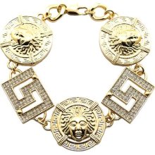 Tyga's Inspired Hip Hop Medusa Gold Bracelet #2