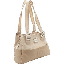 Tyler Rodan Parallel Triple Entry Shopper Shell/Sand - Tyler Rodan Manmade Handbags