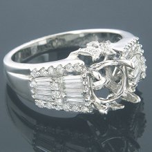 Unique Engagement Ring Settings 18K Diamond Setting .99